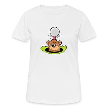 Retro Vintage Grunge Style Golf Course Golf Gopher - Women's Breathable T-Shirt - white - Front - AI Model Female 172 dark (172cm)