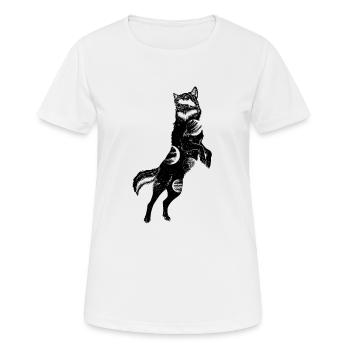 Wolf Universum - Frauen T-Shirt atmungsaktiv - Weiß - Vorne - AI Model Female 172 dark (172cm)