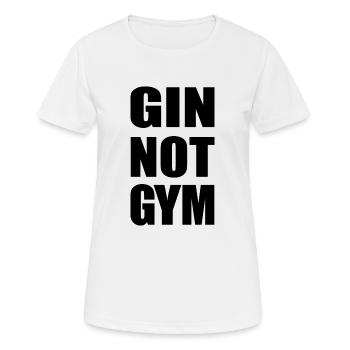 GIN - Frauen T-Shirt atmungsaktiv - Weiß - Vorne - AI Model Female 172 dark (172cm)