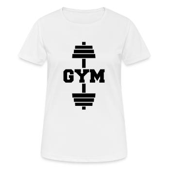 gym - Frauen T-Shirt atmungsaktiv - Weiß - Vorne - AI Model Female 172 dark (172cm)