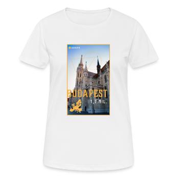 Budapest - T-shirt respirant Femme - blanc - Devant - AI Model Female 172 dark (172cm)