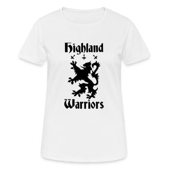 Highland Warriors - Frauen T-Shirt atmungsaktiv - Weiß - Vorne - AI Model Female 172 dark (172cm)