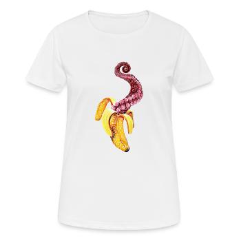 Swirly Mutanten Banane - Frauen T-Shirt atmungsaktiv - Weiß - Vorne - AI Model Female 172 dark (172cm)