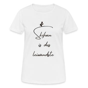 Skifoan is des Leiwandste - Frauen T-Shirt atmungsaktiv - Weiß - Vorne - AI Model Female 172 dark (172cm)