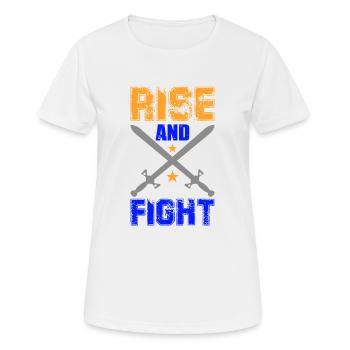 Levez-vous et combattez Sword Star Battle Rise - T-shirt respirant Femme - blanc - Devant - AI Model Female 172 dark (172cm)