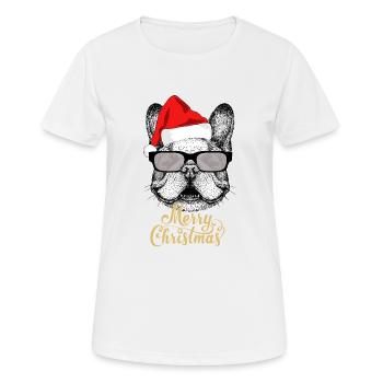Frohe Weihnachtsfeier - Frauen T-Shirt atmungsaktiv - Weiß - Vorne - AI Model Female 172 dark (172cm)
