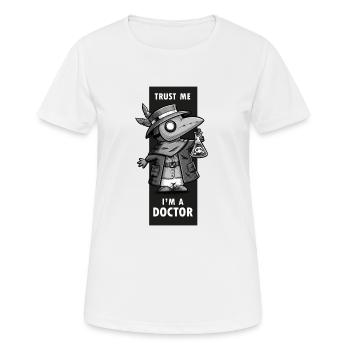 Plague Doctor - Women's Breathable T-Shirt - white - Front - AI Model Female 172 dark (172cm)
