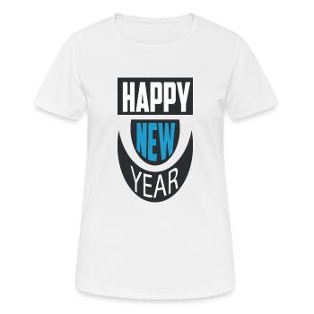 Happy New Year - Frauen T-Shirt atmungsaktiv - Weiß - Vorne - AI Model Female 172 dark (172cm)