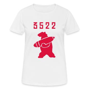 Wojtek l’ours soldat - T-shirt respirant Femme - blanc - Devant - AI Model Female 172 dark (172cm)