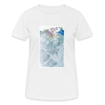 Nixen - Frauen T-Shirt atmungsaktiv - Weiß - Vorne - AI Model Female 172 dark (172cm)