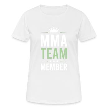 Mma Team - Frauen T-Shirt atmungsaktiv - Weiß - Vorne - AI Model Female 172 dark (172cm)