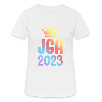 Jga 2023 Junggesellenabschied - Frauen T-Shirt atmungsaktiv - Weiß - Vorne - AI Model Female 172 dark (172cm)