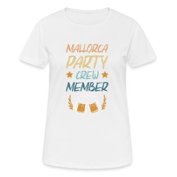 Mallorca Party Crew - Frauen T-Shirt atmungsaktiv - Weiß - Vorne - AI Model Female 172 dark (172cm)