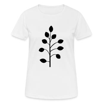 Fleur avec tige - T-shirt respirant Femme - blanc - Devant - AI Model Female 172 dark (172cm)