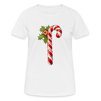 Zuckerstange - Frauen T-Shirt atmungsaktiv - Weiß - Vorne - AI Model Female 172 dark (172cm)