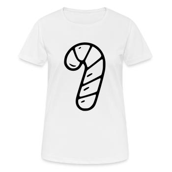 Candy de canne - T-shirt respirant Femme - blanc - Devant - AI Model Female 172 dark (172cm)