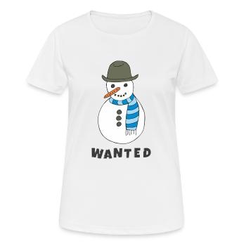 SNOWMAN WANTED 2 - Women's Breathable T-Shirt - white - Front - AI Model Female 172 dark (172cm)