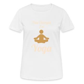 Pratiquer du yoga - T-shirt respirant Femme - blanc - Devant - AI Model Female 172 dark (172cm)