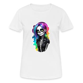 Halloween - Rock & Regenbogen - Frauen T-Shirt atmungsaktiv - Weiß - Vorne - AI Model Female 172 dark (172cm)