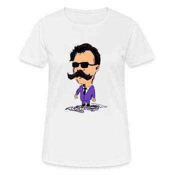 Nietzsche - Women's Breathable T-Shirt - white - Front - AI Model Female 172 dark (172cm)