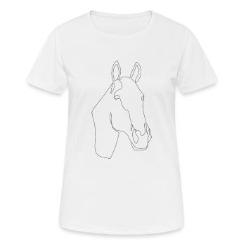 Pferdekopf Daci - Frauen T-Shirt atmungsaktiv - Weiß - Vorne - AI Model Female 172 dark (172cm)
