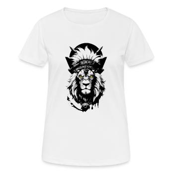 Tribal Lion - T-shirt respirant Femme - blanc - Devant - AI Model Female 172 dark (172cm)