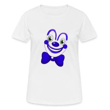 clown, carnaval, visage de clown, carnaval, helau, bleu - T-shirt respirant Femme - blanc - Devant - AI Model Female 172 dark (172cm)