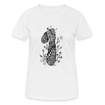 1 zentangle black - Frauen T-Shirt atmungsaktiv - Weiß - Vorne - AI Model Female 172 dark (172cm)