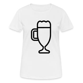 Bière - T-shirt respirant Femme - blanc - Devant - AI Model Female 172 dark (172cm)