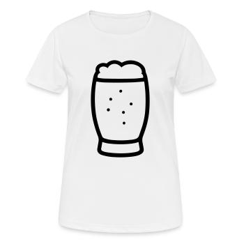 Bière - T-shirt respirant Femme - blanc - Devant - AI Model Female 172 dark (172cm)