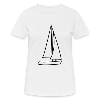 Segelschiff - Frauen T-Shirt atmungsaktiv - Weiß - Vorne - AI Model Female 172 dark (172cm)