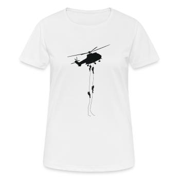 Hélicoptère Cadeau Pilote Hélicoptère - T-shirt respirant Femme - blanc - Devant - AI Model Female 172 dark (172cm)