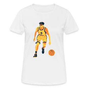 B-Baller Basketball - Women's Breathable T-Shirt - white - Front - AI Model Female 172 dark (172cm)