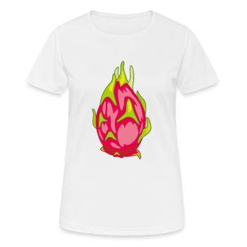 Pitaya Drachenfrucht - Frauen T-Shirt atmungsaktiv - Weiß - Vorne - AI Model Female 172 dark (172cm)