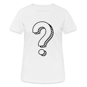 Fragezeichen mit Schatten einfarbig - Frauen T-Shirt atmungsaktiv - Weiß - Vorne - AI Model Female 172 dark (172cm)