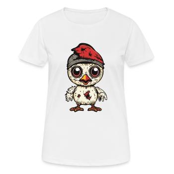 Poulet Halloween Drôle Zombie - T-shirt respirant Femme - blanc - Devant - AI Model Female 172 dark (172cm)