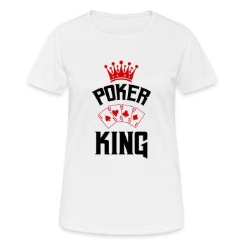 Roi du poker - T-shirt respirant Femme - blanc - Devant - AI Model Female 172 dark (172cm)