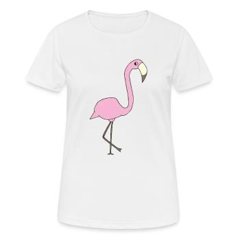 Rose flamant rose - T-shirt respirant Femme - blanc - Devant - AI Model Female 172 dark (172cm)