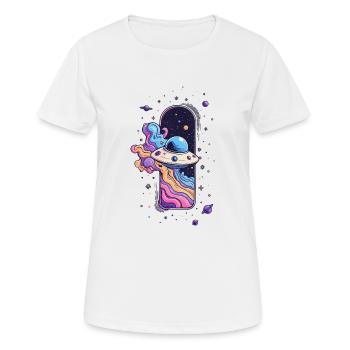 UFO in window - Women's Breathable T-Shirt - white - Front - AI Model Female 172 dark (172cm)