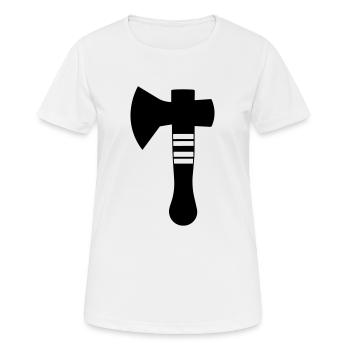 Axt - Frauen T-Shirt atmungsaktiv - Weiß - Vorne - AI Model Female 172 dark (172cm)