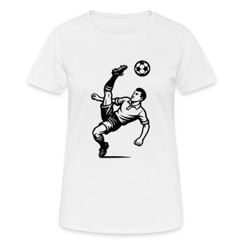 Footballeur aérien - T-shirt respirant Femme - blanc - Devant - AI Model Female 172 dark (172cm)