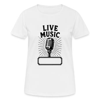 Live Music Micro - Women's Breathable T-Shirt - white - Front - AI Model Female 172 dark (172cm)