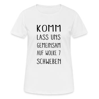 auf Wolke 7 schweben - Frauen T-Shirt atmungsaktiv - Weiß - Vorne - AI Model Female 172 dark (172cm)