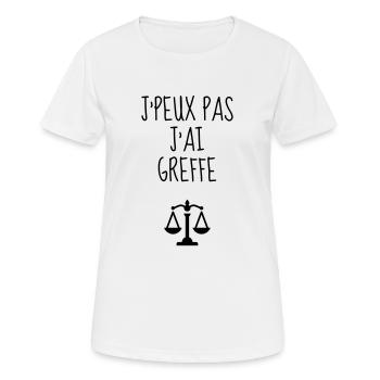 Urkundsbeamte / Clerk / Registrierung / Gericht - Frauen T-Shirt atmungsaktiv - Weiß - Vorne - AI Model Female 172 dark (172cm)