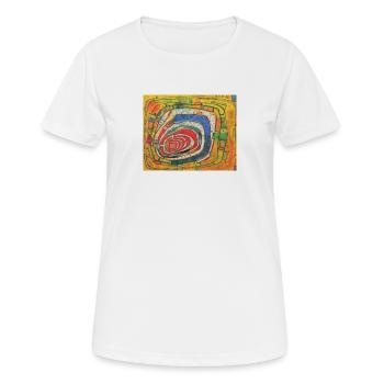 hundert wasser - kunst - Frauen T-Shirt atmungsaktiv - Weiß - Vorne - AI Model Female 172 dark (172cm)