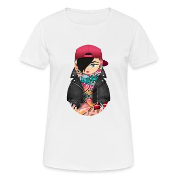 Matroschka Nina - Frauen T-Shirt atmungsaktiv - Weiß - Vorne - AI Model Female 172 dark (172cm)