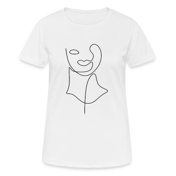 Visage - T-shirt respirant Femme - blanc - Devant - AI Model Female 172 dark (172cm)