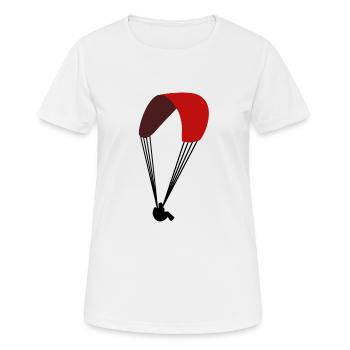 Gleitschirmfliegen - Paragleiten - Sport - Spaß - Frauen T-Shirt atmungsaktiv - Weiß - Vorne - AI Model Female 172 dark (172cm)