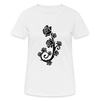Black rose, black rose - Women's Breathable T-Shirt - white - Front - AI Model Female 172 dark (172cm)