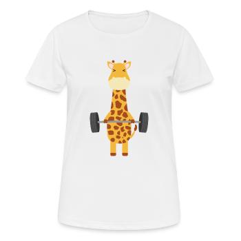 Girafe - T-shirt respirant Femme - blanc - Devant - AI Model Female 172 dark (172cm)